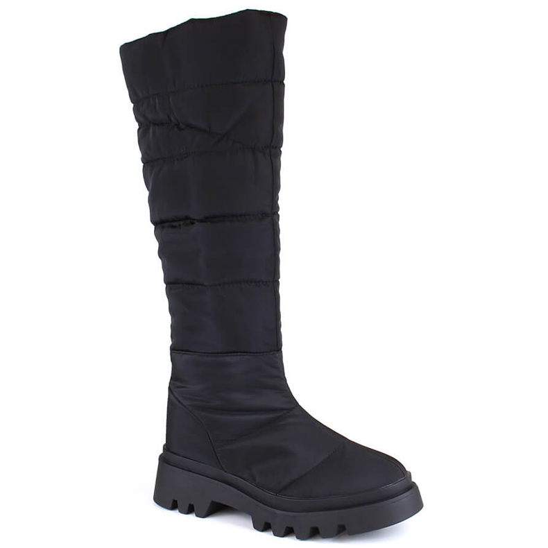Botas de nieve altas con aislamiento para mujer, negras Big Star MM274332 negro
