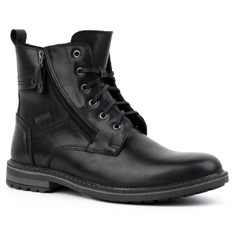 Kampol Botas de piel de invierno para hombre 155KAM, negro Kampol Botas de piel de invierno para hombre 155KAM, negro