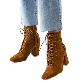 Botines con cordones marrones de Drouins marrón