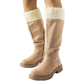 Botas Erin beige ante ecológico