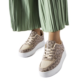 Inna Zapatillas beige decoradas con el monograma Sands