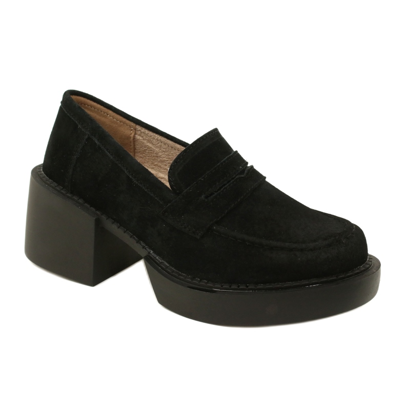 Mocasines de ante de moda Filippo DP4685/23 BK negro Mocasines de ante de moda Filippo DP4685/23 BK negro