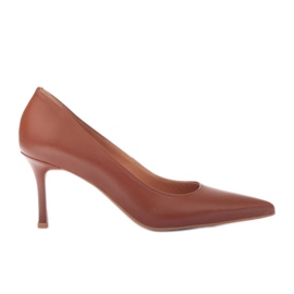 Marco Shoes Tacones de napa marrón
