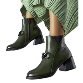 Botines verdes elegantes de Vinceza