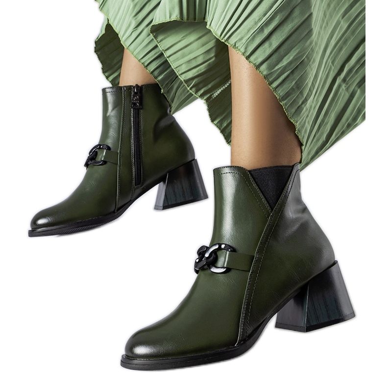 Botines verdes elegantes de Vinceza