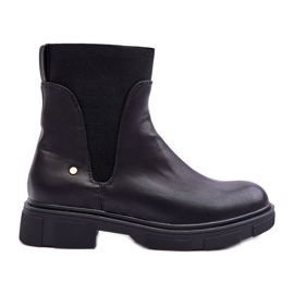 PG1 Botas Chelsea de Piel para Mujer Negro Tannaz