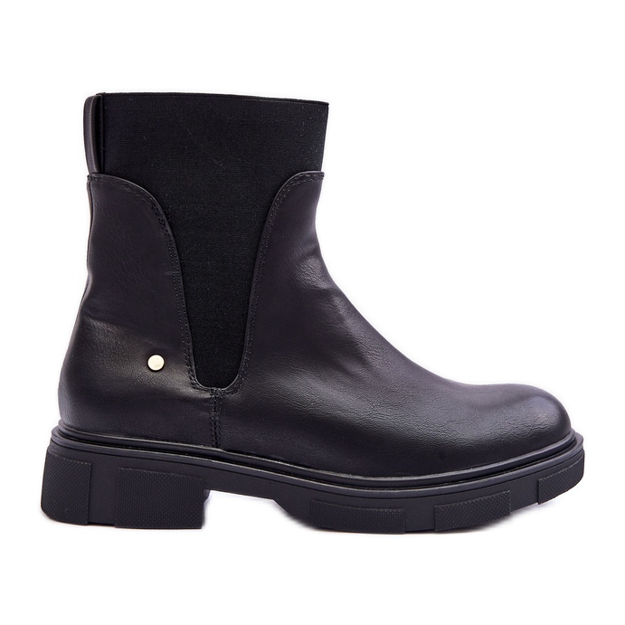 PG1 Botas Chelsea de Piel para Mujer Negro Tannaz