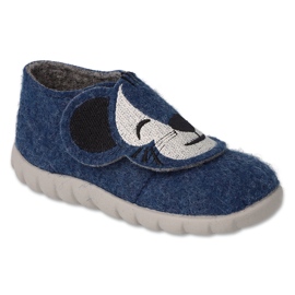 Pantuflas infantiles befado 620P019 aplicación tigre azul