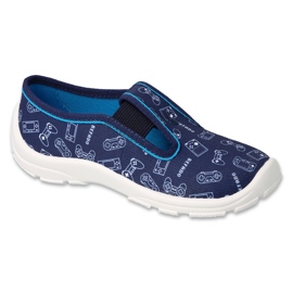 Pantuflas infantiles befado 975X182 azul-apliques
