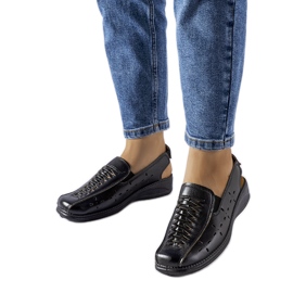 Sandalias Glafi caladas negras negro