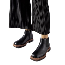 Botas planas bajas Tarquinia negras negro