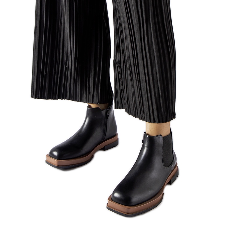 Botas planas bajas Tarquinia negras negro