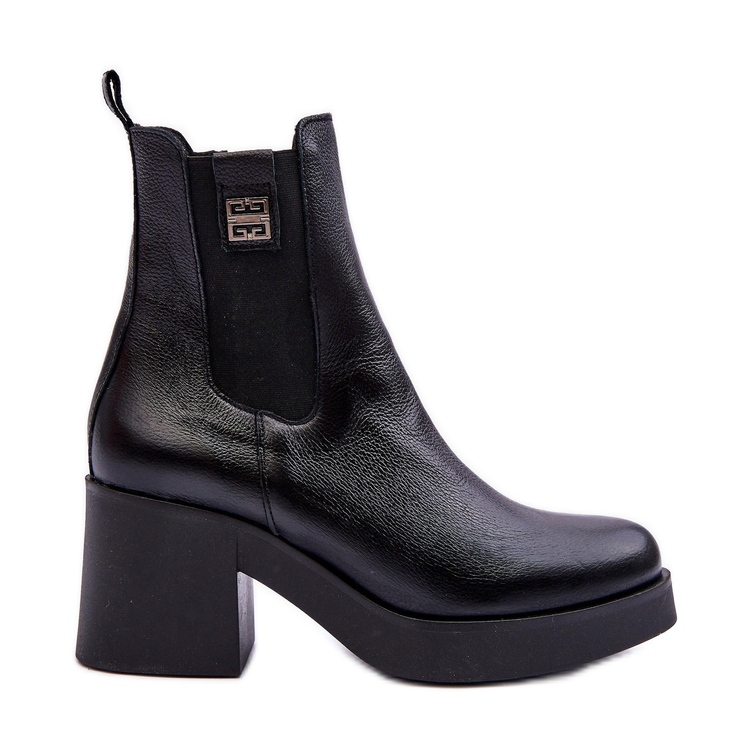 Lemar Botas Mujer Piel Tacón Alto Negro Kodra
