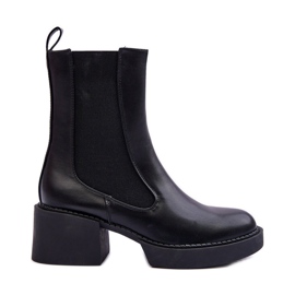 Botas Chelsea con tacones enormes, Black Ironna negro