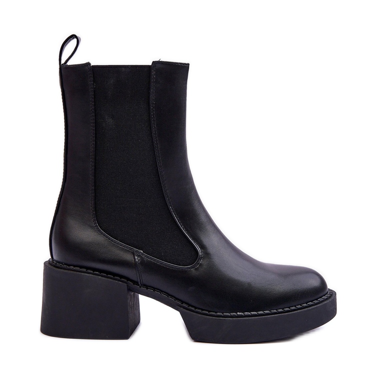 Botas Chelsea con tacones enormes, Black Ironna negro