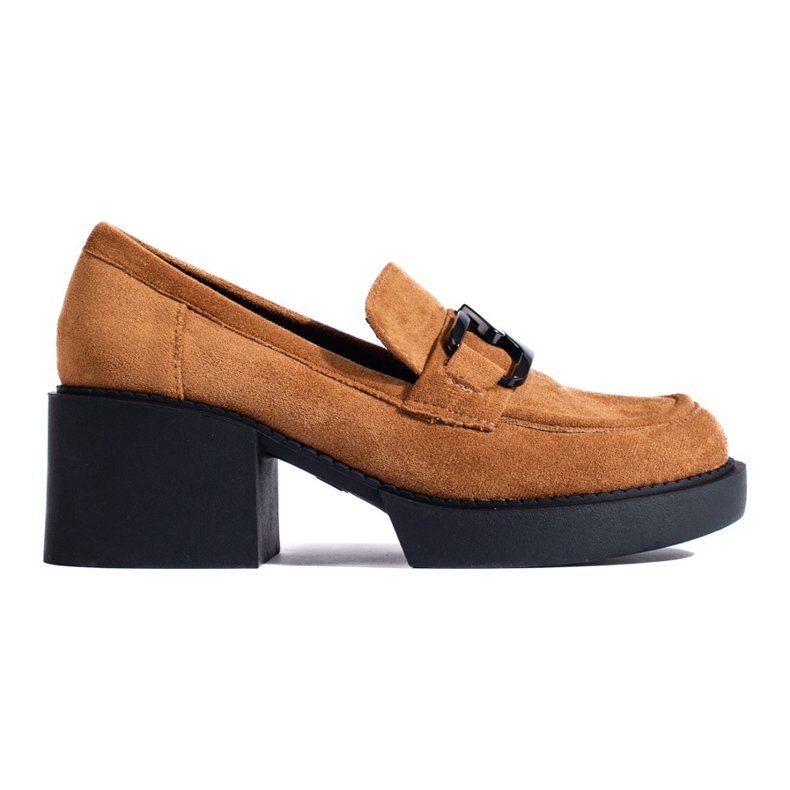Zapatos tacón mujer Shelovet ante camel marrón