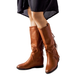 Botas cuña forradas Giorgia marrón