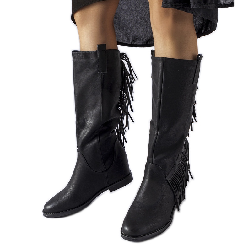 Botas de cuña forradas Giorgia negras negro