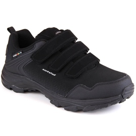 Zapatillas deportivas softshell trekking hombre con velcro negro American Club