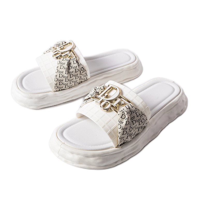 Inna Chanclas de goma decorativas blancas Bérard blanco