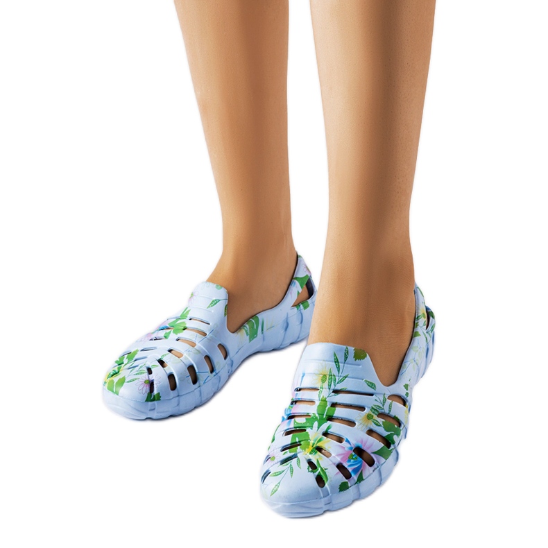 Inna Chanclas de goma azules con estampado de Eliano