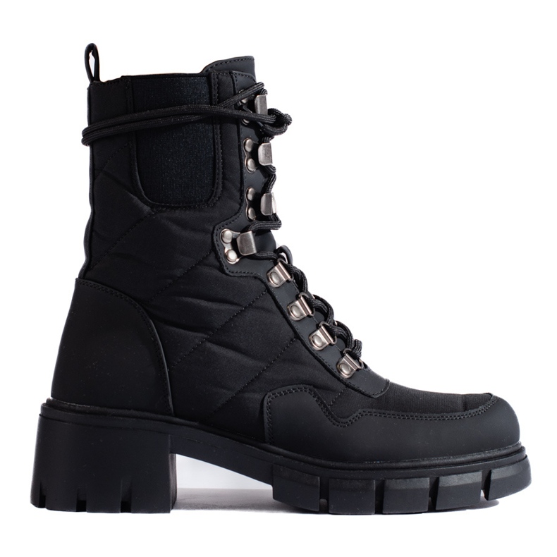 Botas de trabajo con cordones para mujer negras de Vinceza negro