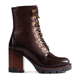 Botines Vinceza marrones con cordones marrón Botines Vinceza marrones con cordones marrón