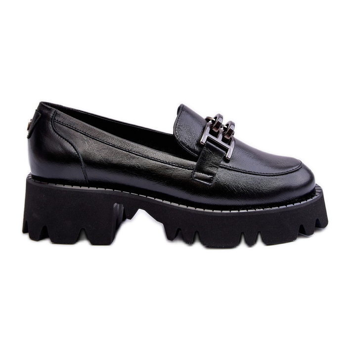 Laura Messi Mocasines Mujer Piel Con Adorno Negro Lyndani
