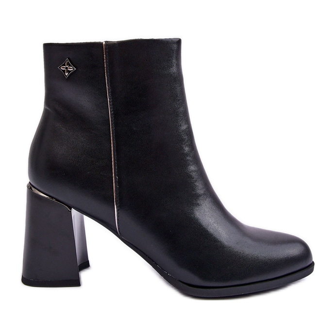 Botines de Piel Negro Popilla