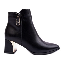 Botines de piel con aislamiento Negro Amanis