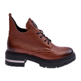 Botas Planas Mujer Piel Marrón Lemar Charline