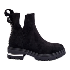 Botas Planas De Ante Con Aberturas, Lamedella Negra negro
