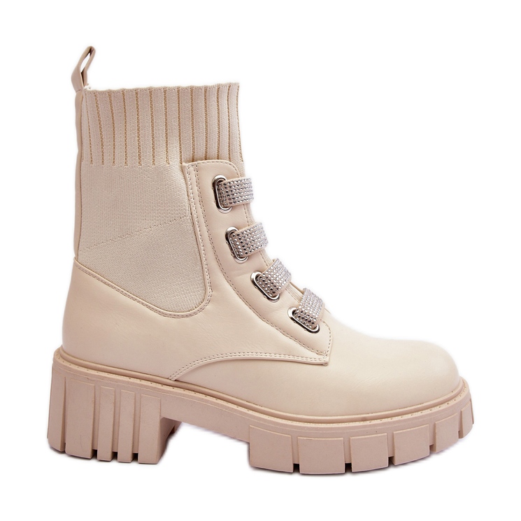 Botas de trabajo beige con Kasseis superiores elásticos Botas de trabajo beige con Kasseis superiores elásticos