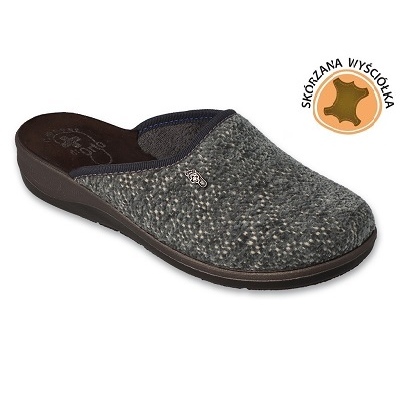 Zapatillas de mujer Dr.ORTO Befado con aplicación de piel 133D002, gris Zapatillas de mujer Dr.ORTO Befado con aplicación de piel 133D002, gris