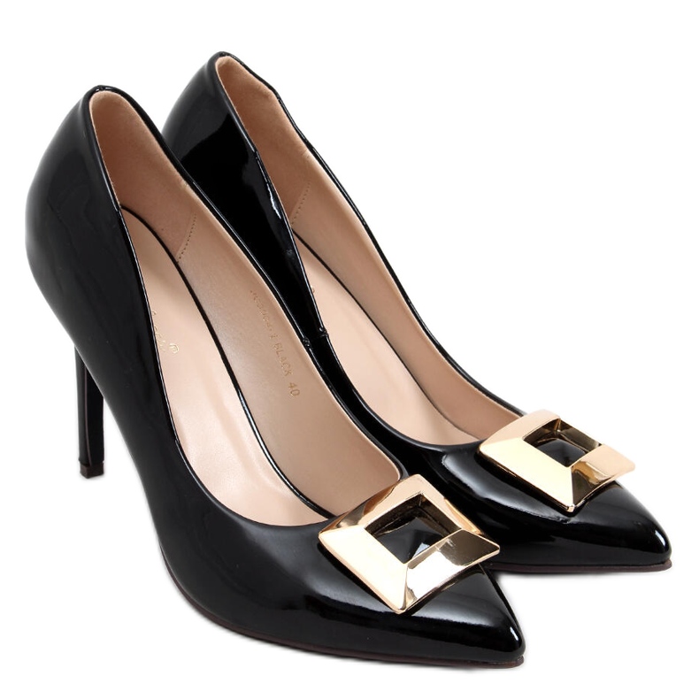 Zapatos de salón lacados Margaret Black negro