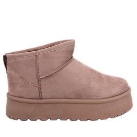 Botas de nieve cortas con plataforma Solnis Khaki beige Botas de nieve cortas con plataforma Solnis Khaki beige