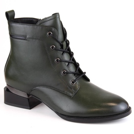 Botas aislantes de tacón para mujer, verde Vinceza 58158