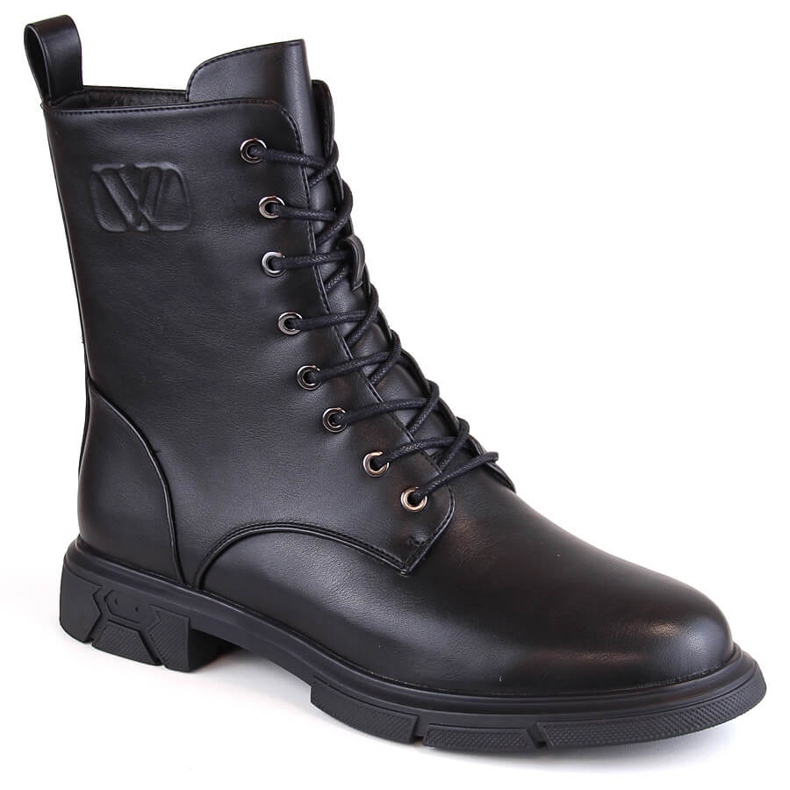 Botas aislantes de mujer con cordones y cremallera, negro Filippo DBT4045
