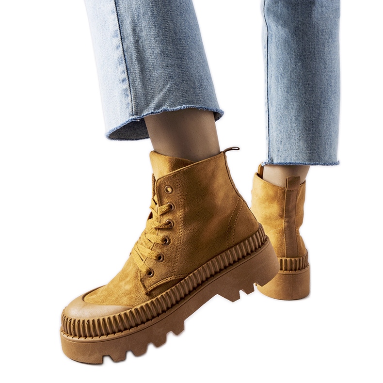 Inna Deportivas altas marrones de ante ecológico Aida marrón Inna Deportivas altas marrones de ante ecológico Aida marrón