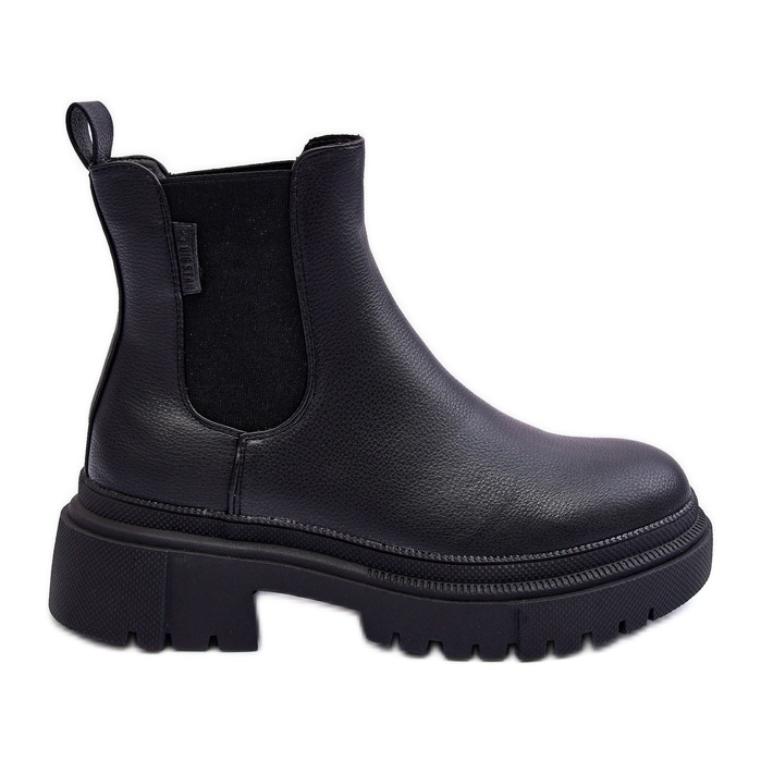 Botas de cuero Botas Chelsea con aislamiento Big Star MM274619 Negro