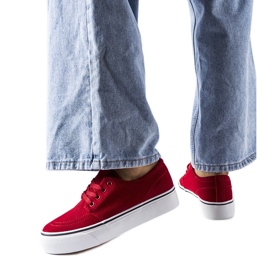 Zapatillas Abboud de ante ecológico rojo