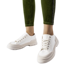 Zapatillas de tela blancas de Nassar blanco
