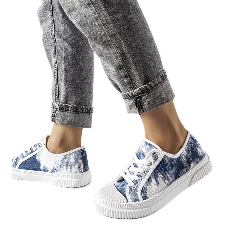 Zapatillas Clavet azules lavadas