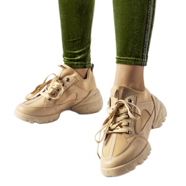 Zapatillas beige oscuro con parte superior Abal flexible