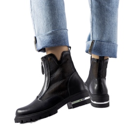 Botines Cavour calados negros