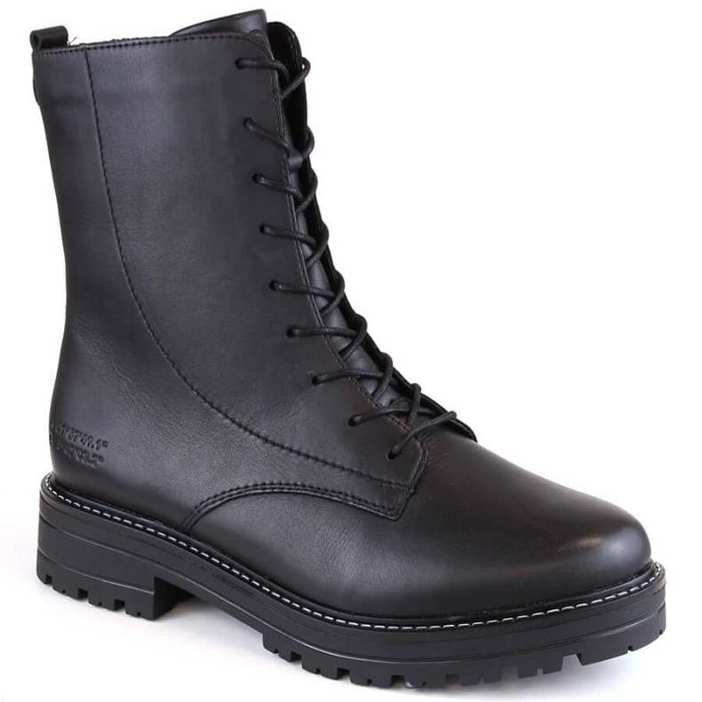 Rieker Botas de piel cómodas y aislantes Remonte W RKR622, negro