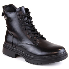 Potocki W WOL181A botines con cordones y cremallera, negro