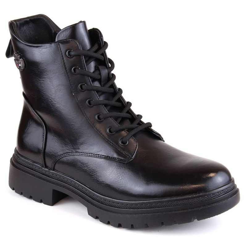 Potocki W WOL181A botines con cordones y cremallera, negro