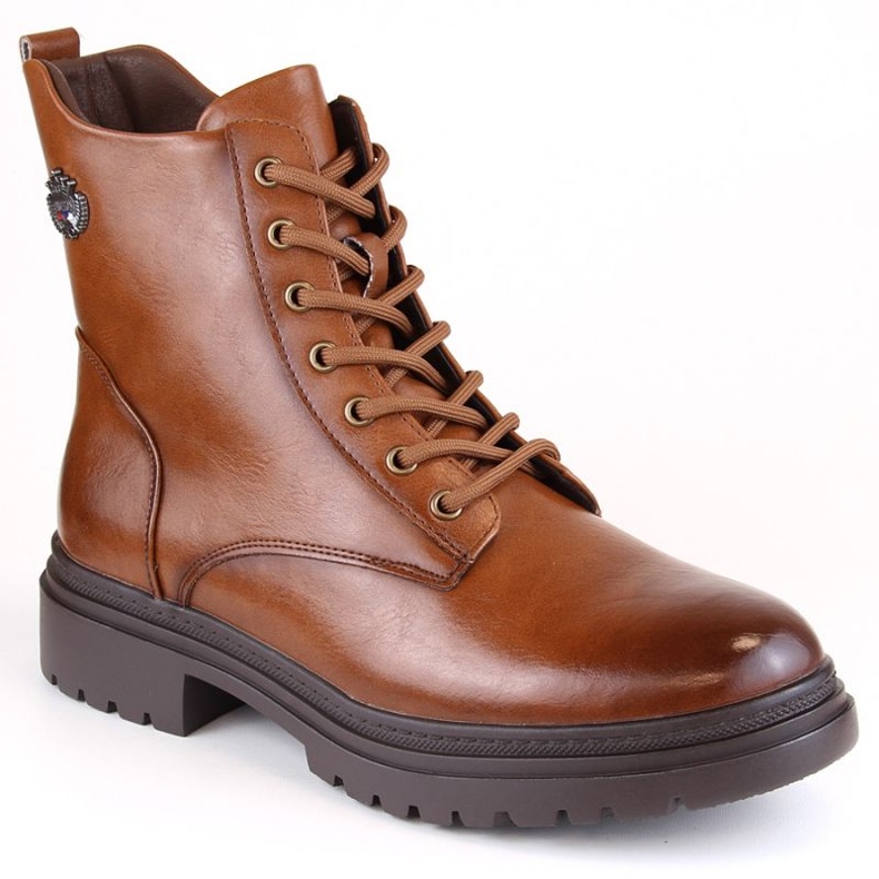 Potocki W WOL181B botines con cordones y cremallera, marrón