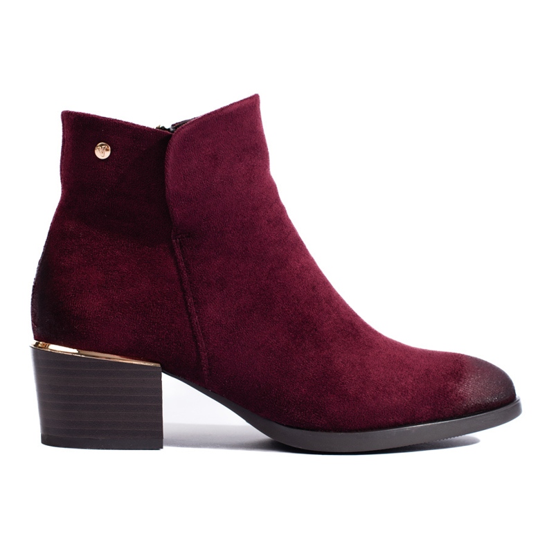 Botines de ante burdeos de Vinceza rojo Botines de ante burdeos de Vinceza rojo